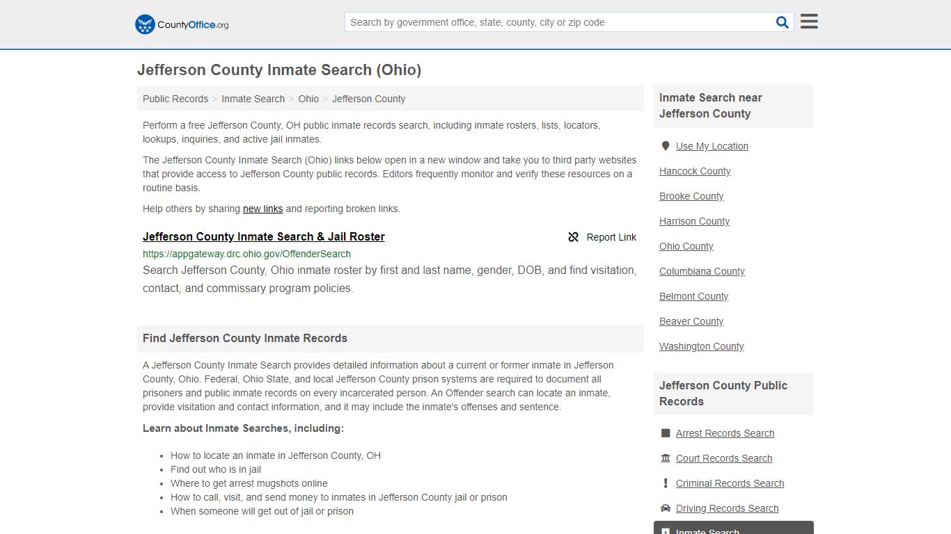 Inmate Search - Jefferson County, OH (Inmate Rosters ...